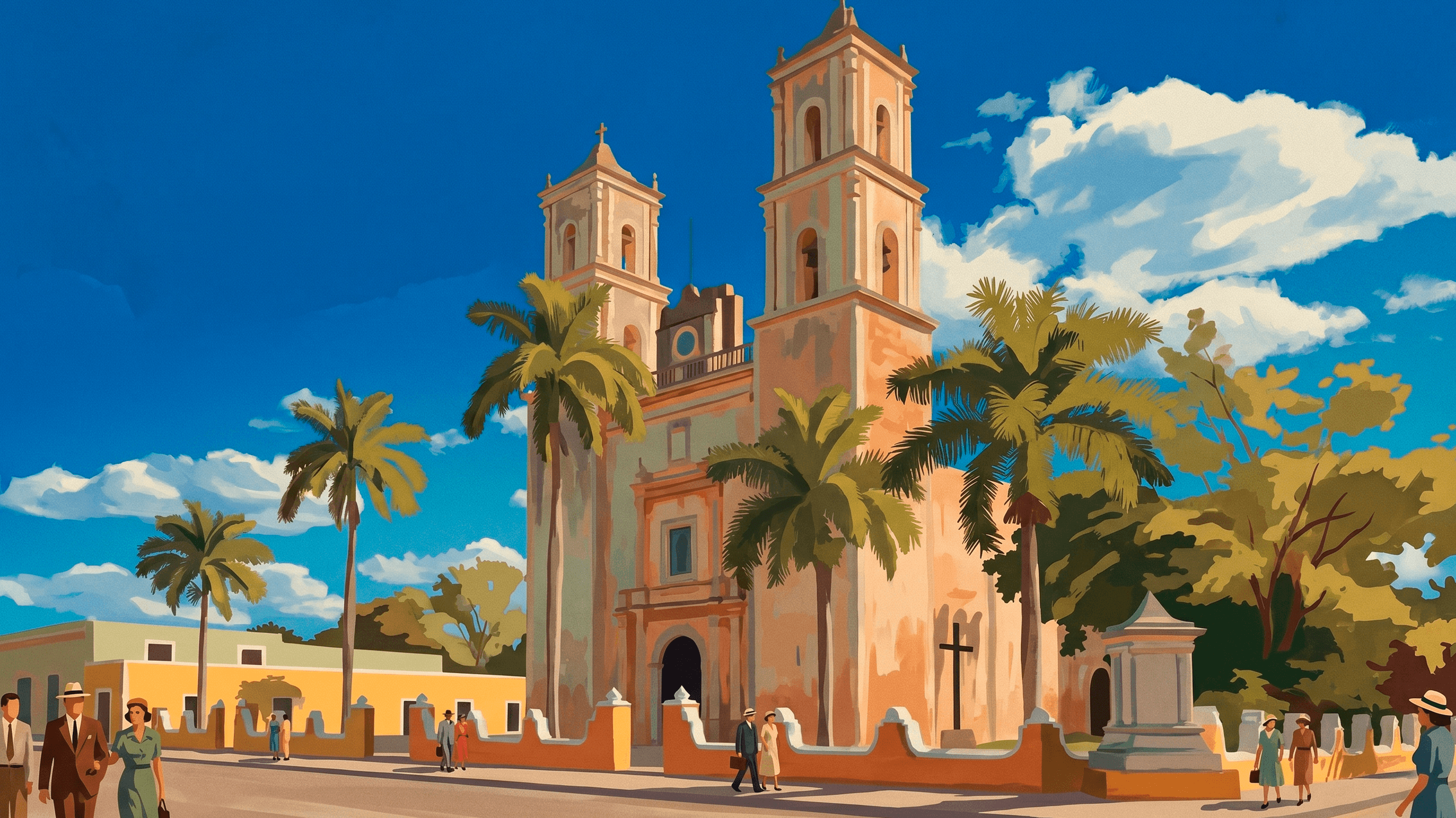 Valladolid, ruas históricas em pastel