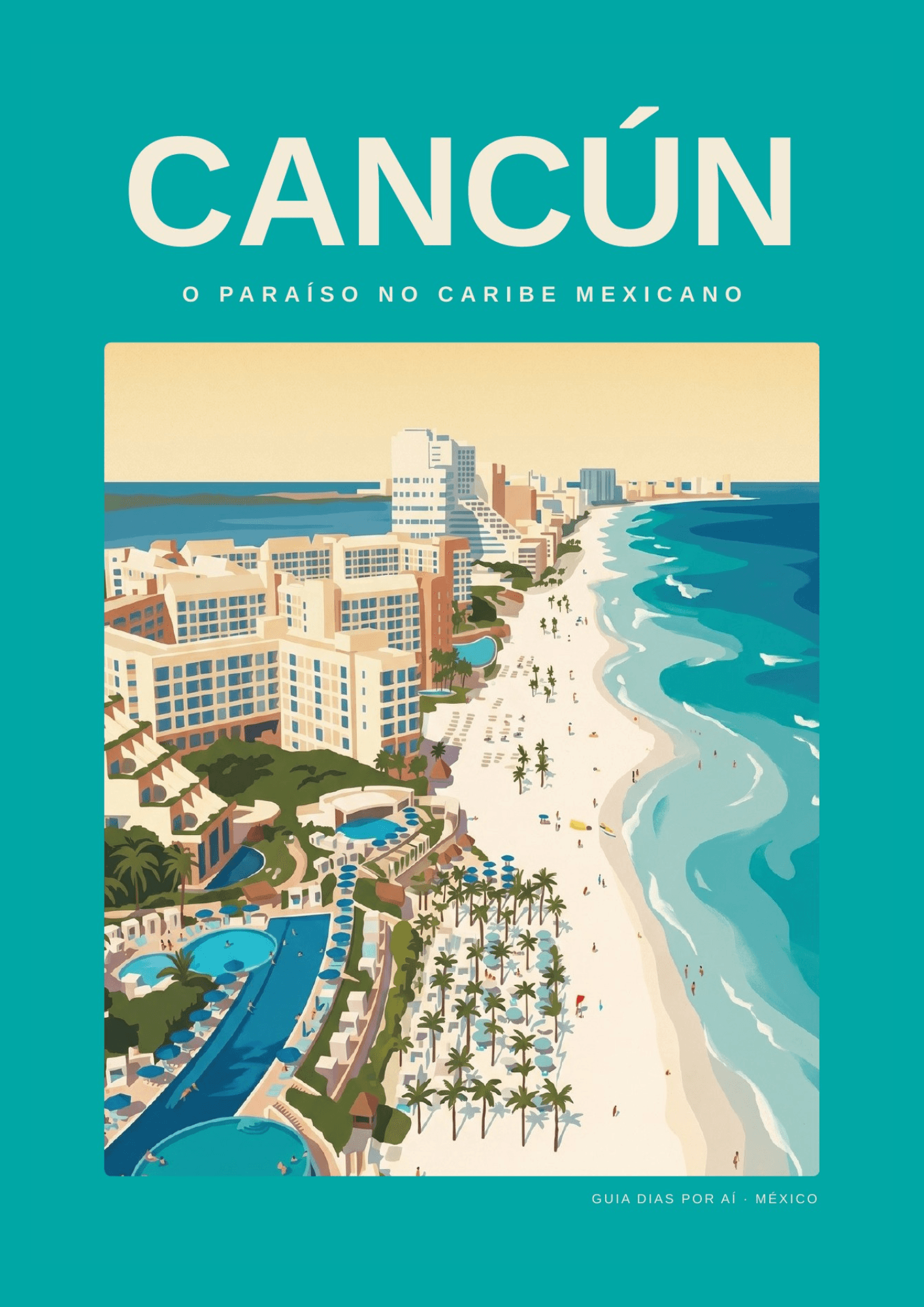 Capa do mapa Guia Cancún: vista de Cancún